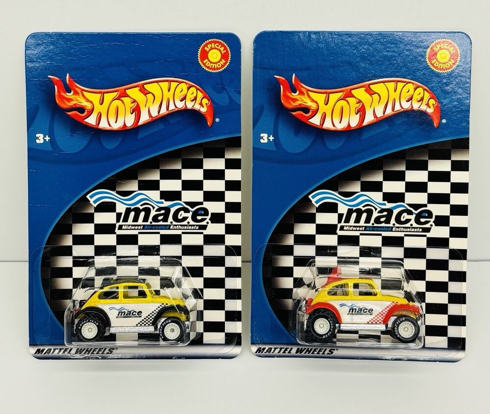 Hot Wheels MACE Baja Bug Set of 2 Special Edition Real Riders w/ Protectors